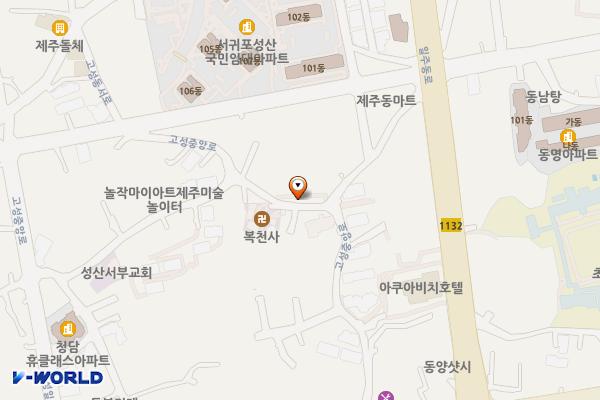 고성리 원광어린이집 인근 공영주차장 위치 지도 — 제주특별자치도 서귀포시 성산읍 고성리 1089