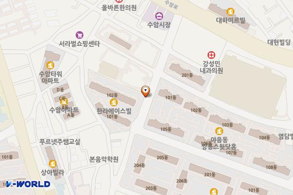 수암종합시장 화장실 위치 지도 — 울산광역시 남구 수암로128번길
