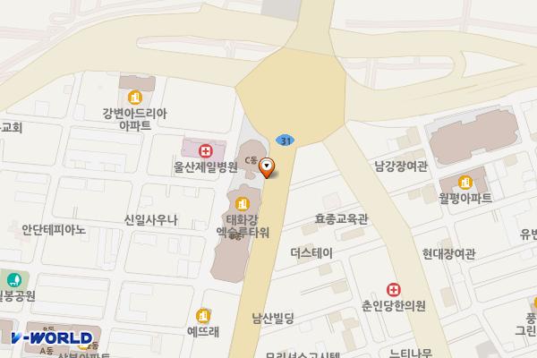 신정지하공영주차장 화장실 위치 지도 — 울산광역시 남구 봉월로 175