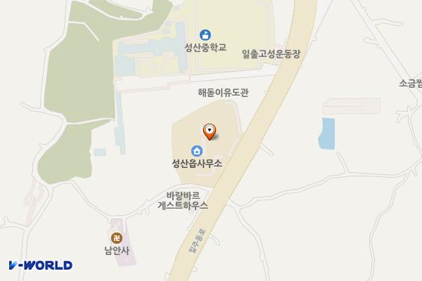성산읍사무소 옆 공영주차장 위치 지도 — 제주특별자치도 서귀포시 성산읍 고성리 1022-8