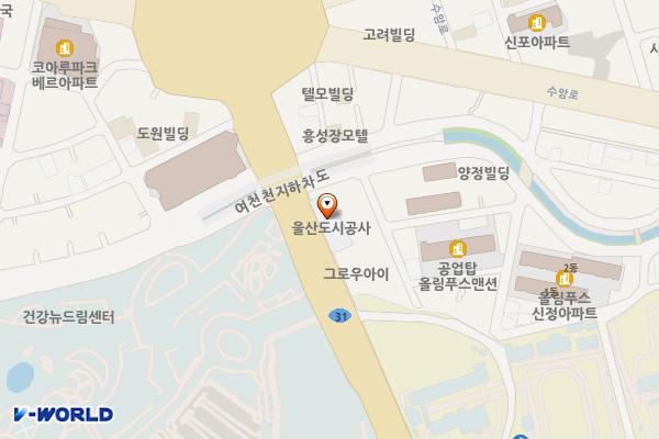 울산광역시도시공사 화장실 위치 지도 — 울산광역시 남구 두왕로 318