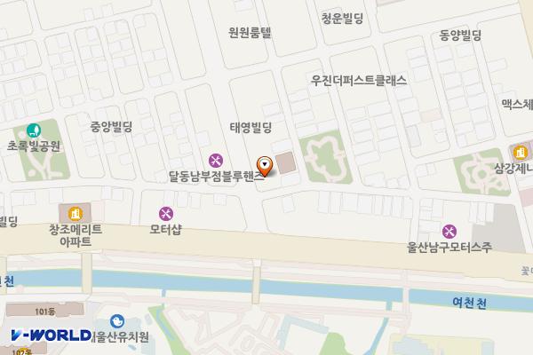 울산연구원 실내 화장실 위치 지도 — 울산광역시 남구 삼산중로 6