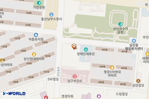 노동자종합복지회관 화장실 위치 지도 — 울산광역시 남구 삼산중로 144