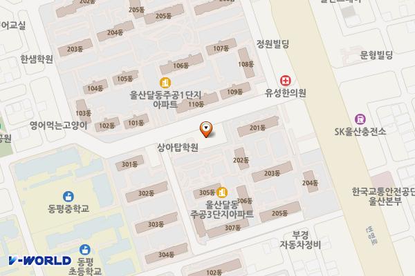 울산남구종합사회복지관 화장실 위치 지도 — 울산광역시 남구 번영로107번길 13