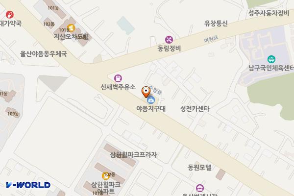 야음지구대 화장실 위치 지도 — 울산광역시 남구 수암로 277
