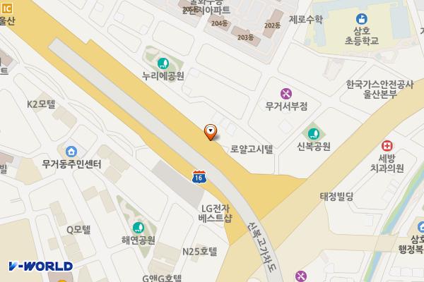 신복교차로 화장실 위치 지도 — 울산광역시 남구 북부순환도로1번길 11-1