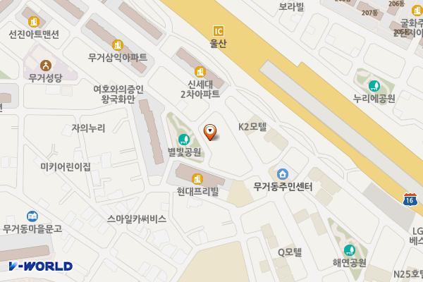 무거건강생활지원센터 화장실 위치 지도 — 울산광역시 남구 대학로147번길 41-26
