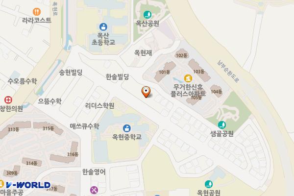 울산무거2동 우체국 화장실 위치 지도 — 울산광역시 남구 옥현로58번길 19