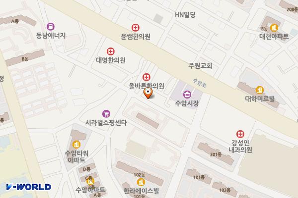 수암상가시장(시장내)화장실 2층 위치 지도 — 울산광역시 남구 야음동 699