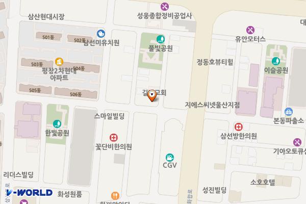 울산삼산동우체국 화장실 위치 지도 — 울산광역시 남구 삼산중로100번길 27