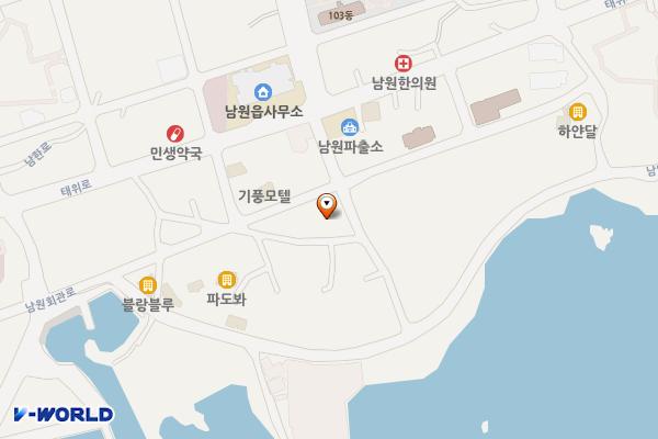 남원리 구오일장마당 공영주차장 위치 지도 — 제주특별자치도 서귀포시 남원읍 남원리 84-2
