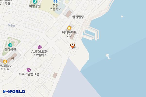 화암추다목적복합공간 화장실 위치 지도 — 울산광역시 동구 방어동 554-2번지선