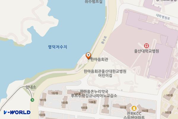 명덕수변공원화장실 위치 지도 — 울산광역시 동구 봉수로 381