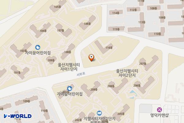 서부공영주차장 화장실 위치 지도 — 울산광역시 동구 서부로 40