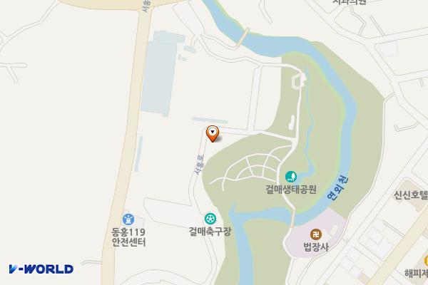 걸매생태공원 공영주차장 위치 지도 — 제주특별자치도 서귀포시 서홍로 4-40 (서홍동)