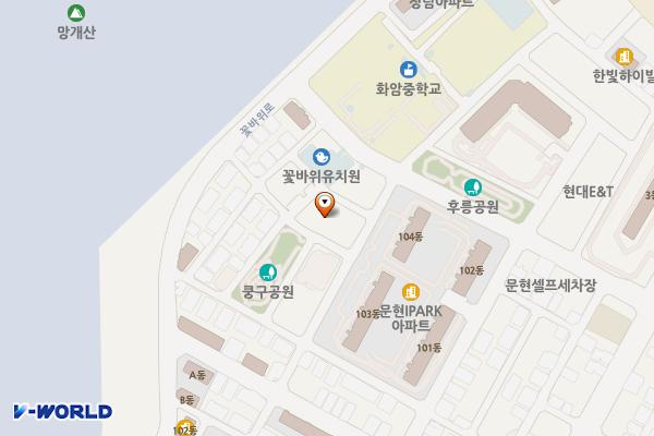 꽃바위문화관 화장실 위치 지도 — 울산광역시 동구 문현3길 6