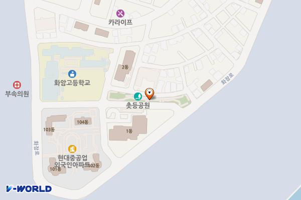 촛등공원화장실 위치 지도 — 울산광역시 동구 화암10길 17