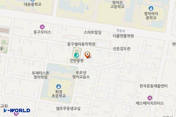 갈빛동산교회 위치 지도 — 울산광역시 동구 대송 9길 70