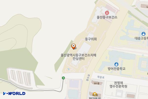 울산동구종합사회복지관 위치 지도 — 울산광역시 동구 봉수로 155
