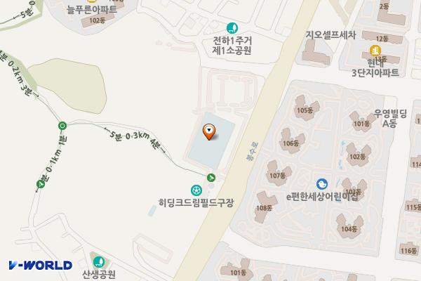 전하체육센터 위치 지도 — 울산광역시 동구 봉수로 285, 전하체육센터 (전하동)