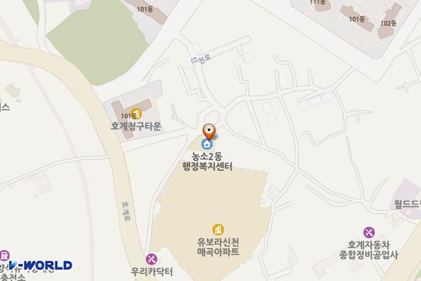 농소2동행정복지센터 위치 지도 — 울산광역시 북구 찬샘1길 24