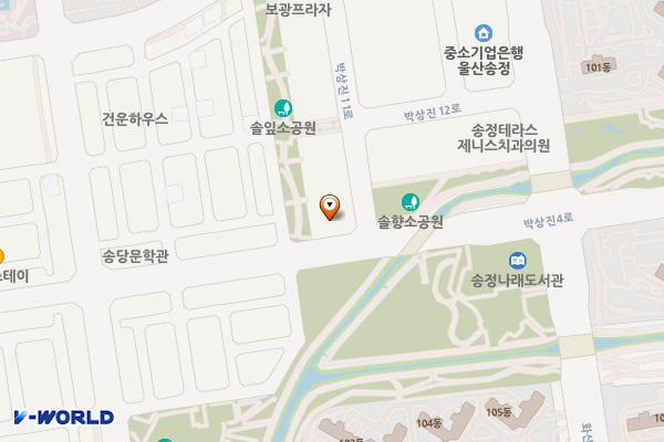 울산 인터메디 타워 위치 지도 — 울산광역시 북구 박상진11로 1