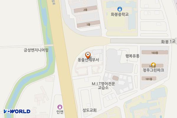 동울산세무서 별관 위치 지도 — 울산광역시 북구 사청2길 7