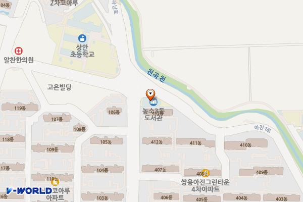 농소3동도서관 화장실 위치 지도 — 울산광역시 북구 아진1로 47