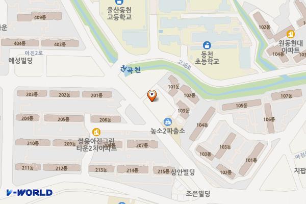 맑은샘빌딩A 위치 지도 — 울산광역시 북구 아진로 78