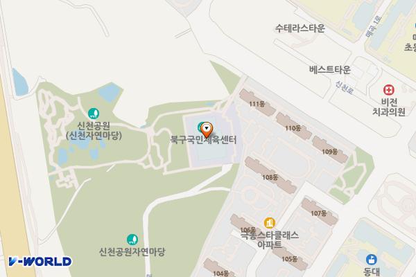국민체육센터 화장실 위치 지도 — 울산광역시 북구 호계로 416-31 (신천동, 국민체육센터)