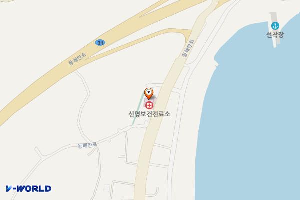 신명보건진료소 화장실 위치 지도 — 울산광역시 북구 동해안로 1801(신명동, 신명보건진료소)