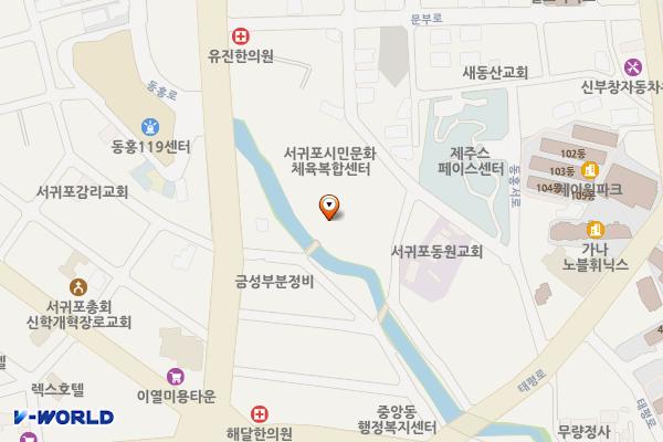 동홍1공영주차빌딩 위치 지도 — 제주특별자치도 서귀포시 동홍동 395-2