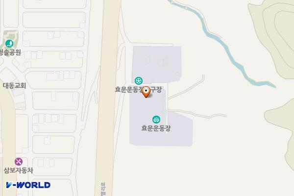 효문운동장 위치 지도 — 울산광역시 북구 효문동 261-44번지