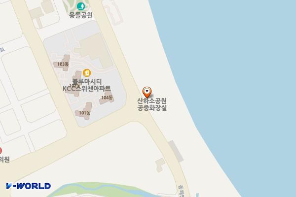 산하소공원 공중화장실 위치 지도 — 울산광역시 북구 산하동 964-3번지