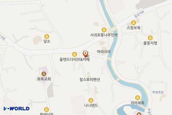 보목마을회관 동측 공영주차장 위치 지도 — 제주특별자치도 서귀포시 보목동 788-1