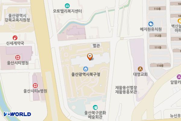 북구청 화장실 위치 지도 — 울산광역시 북구 산업로 1010