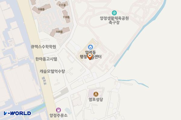 상수도사업본부 북부사업소 실내 화장실 위치 지도 — 울산광역시 북구 오치골3길 16