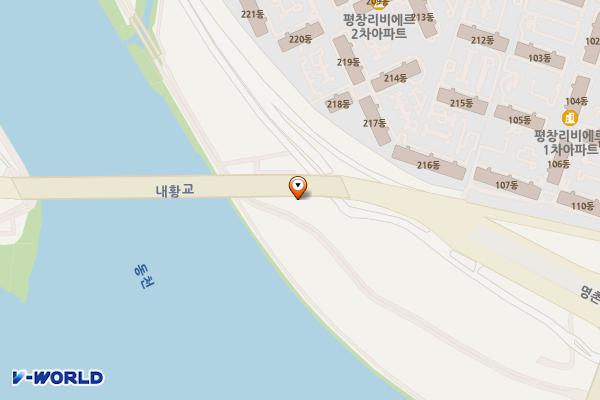 평창리비에르 앞 화장실 위치 지도 — 울산광역시 북구 태화강북자전거길 117