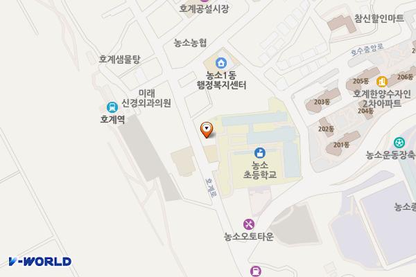 농소1동우체국 화장실 위치 지도 — 울산광역시 북구 호계로 196 (호계동, 농소1동우체국)