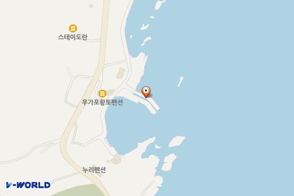 우가어촌체험마을 공중화장실 위치 지도 — 울산광역시 북구 당사동 143-5