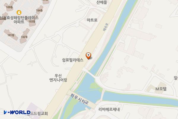 매곡천 농이광장 화장실 위치 지도 — 울산광역시 북구 신천동 745-53번지