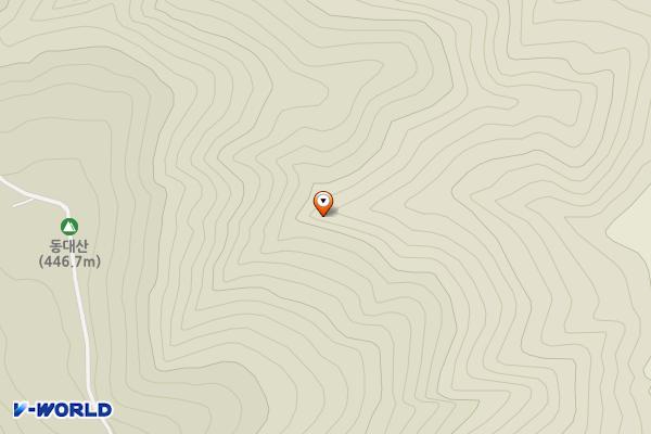동대산정상 공중화장실 위치 지도 — 울산광역시 북구 대안동 산288-1