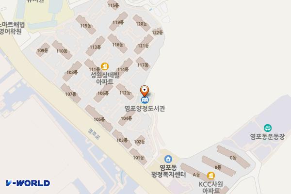 염포양정도서관 화장실 위치 지도 — 울산광역시 북구 염포로 685-1
