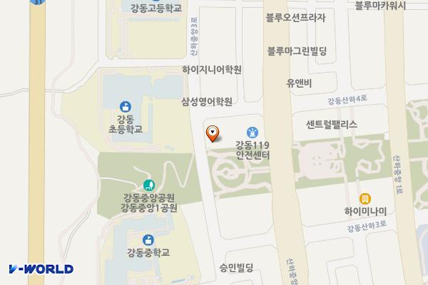 강동바다도서관 화장실 위치 지도 — 울산광역시 북구 산하중앙3로 62