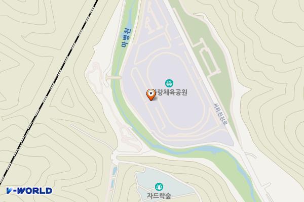 화랑체육공원 화장실 위치 지도 — 울산 울주군 두서면 서하천전로 76 (서하리, 화랑체육공원)