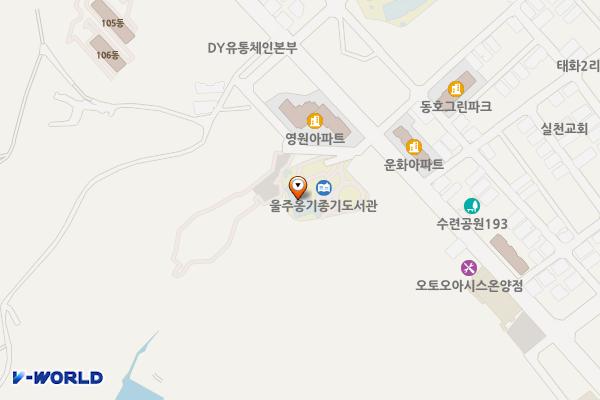 울주옹기종기도서관내 화장실 위치 지도 — 울산 울주군 온양읍 온양로 38-1 (운화리)