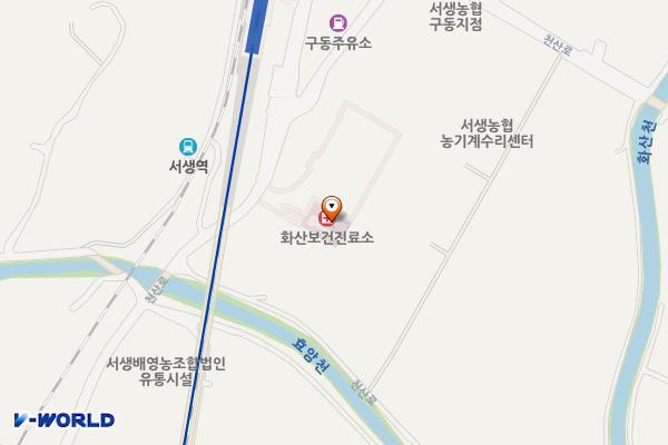화산보건진료소 위치 지도 — 울산 울주군 서생면 천산로 214 (명산리, 화산보건진료소)