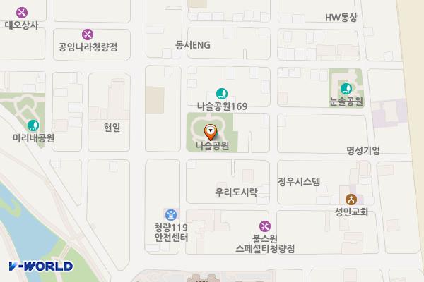 나슬공원 위치 지도 — 울산광역시 울주군 청량읍 상남리 814-1