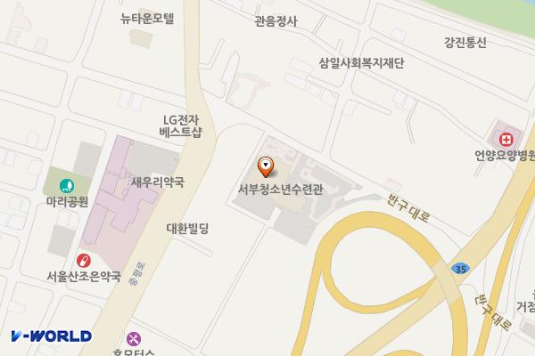 서부청소년수련관 위치 지도 — 울산광역시 울주군 삼남면 교동리 299