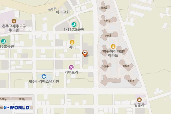 아라일동 6117-11 위치 지도 — 제주특별자치도 제주시 아라일동 6117-11